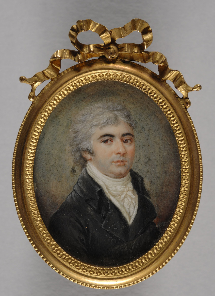 Portrait d'homme en buste portant une redingote noire_0